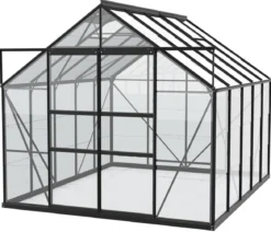 Vitavia Gewächshaus Neptun Plus 8300 ESG, inkl. Stahlfundamentrahmen, ca. B257/H238/T321 cm