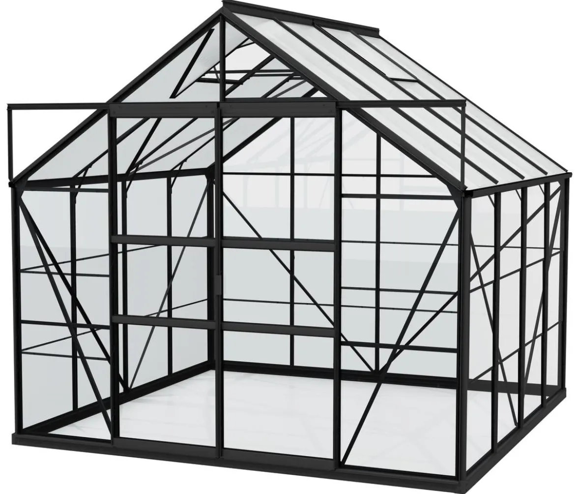 Vitavia Gewächshaus Neptun Plus 6700 ESG/HKP, inkl. Stahlfundamentrahmen, ca. B257/H238/T258 cm