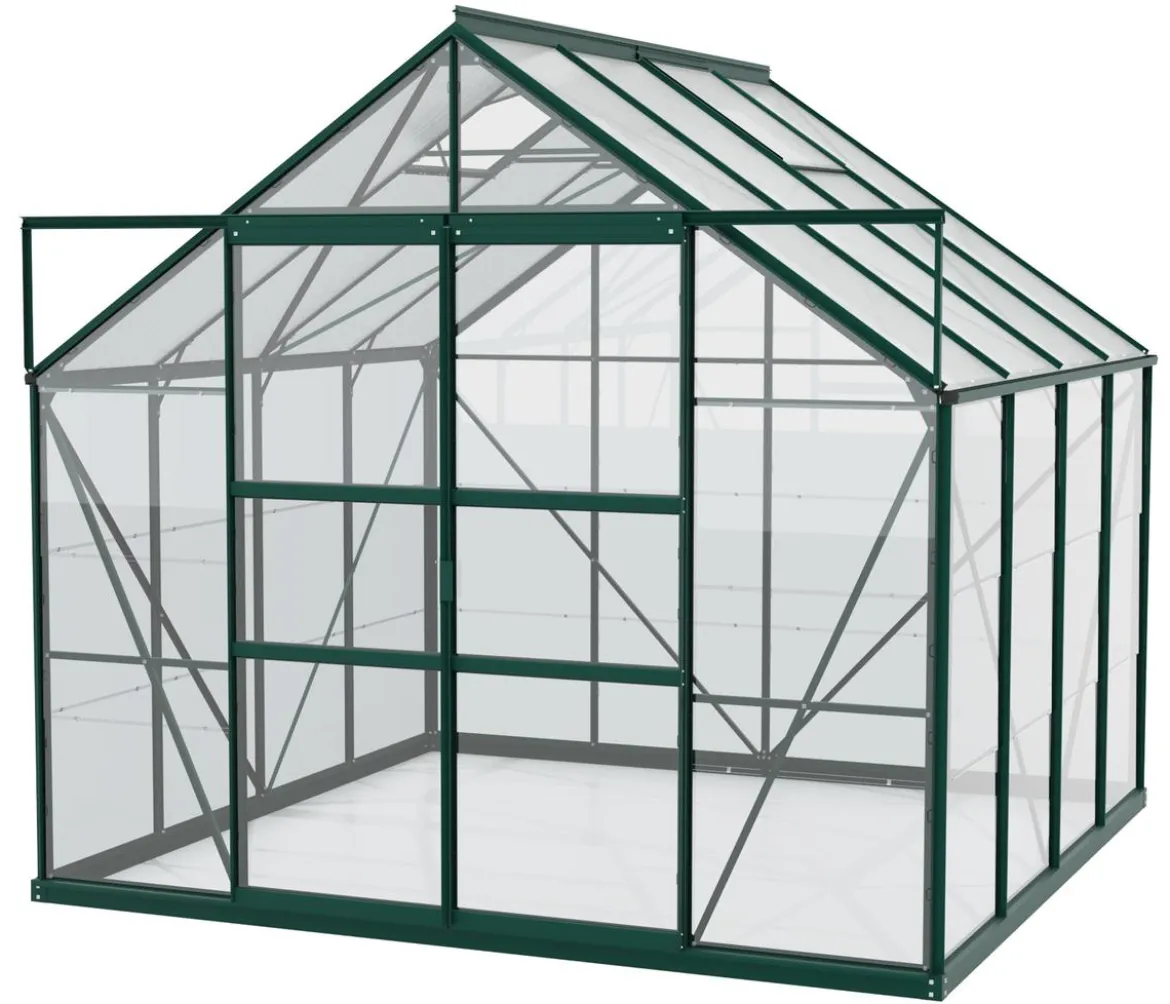 Vitavia Gewächshaus Neptun Plus 6700 ESG/HKP, inkl. Stahlfundamentrahmen, ca. B257/H238/T258 cm