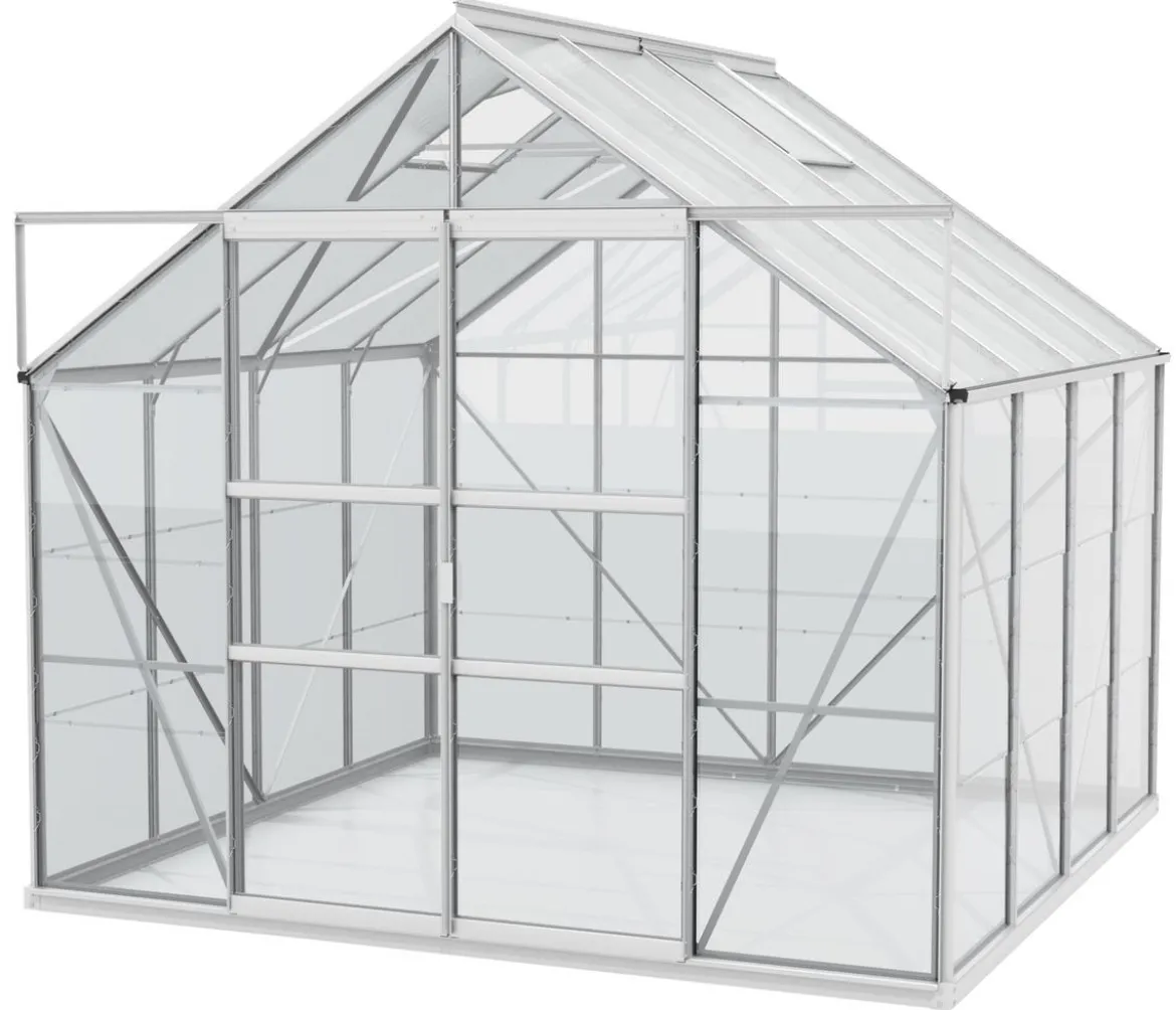 Vitavia Gewächshaus Neptun Plus 6700 ESG/HKP, inkl. Stahlfundamentrahmen, ca. B257/H238/T258 cm