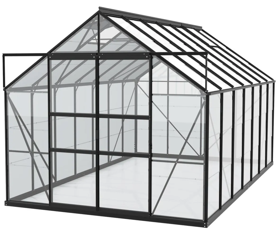 Vitavia Gewächshaus Neptun Plus 11500 ESG, inkl. Stahlfundamentrahmen, ca. B254/H238/T441 cm