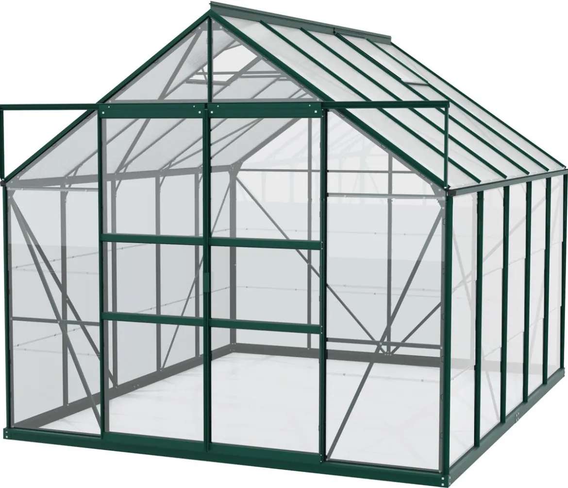 Vitavia Gewächshaus Neptun Plus 8300 ESG/HKP, inkl. Stahlfundamentrahmen, ca. B257/H238/T321 cm
