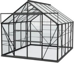 Vitavia Gewächshaus Neptun Plus 8300 ESG/HKP, inkl. Stahlfundamentrahmen, ca. B257/H238/T321 cm