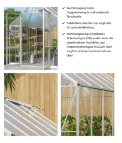 Vitavia Gewächshaus Orbit 11500, ESG/NSG, inkl. Stahlfundamentrahmen