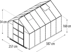 Vitavia Gewächshaus Orbit 9900, ESG/NSG, inkl. Stahlfundamentrahmen