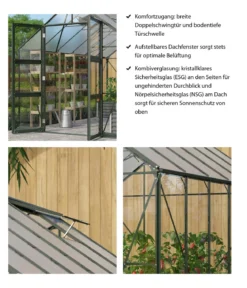 Vitavia Gewächshaus Orbit 9900, ESG/NSG, inkl. Stahlfundamentrahmen