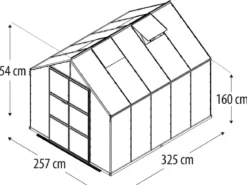 Vitavia Gewächshaus Orbit 8300, ESG/NSG, inkl. Stahlfundamentrahmen