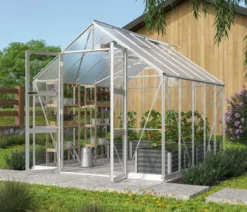 Vitavia Gewächshaus Orbit 8300, ESG/NSG, inkl. Stahlfundamentrahmen