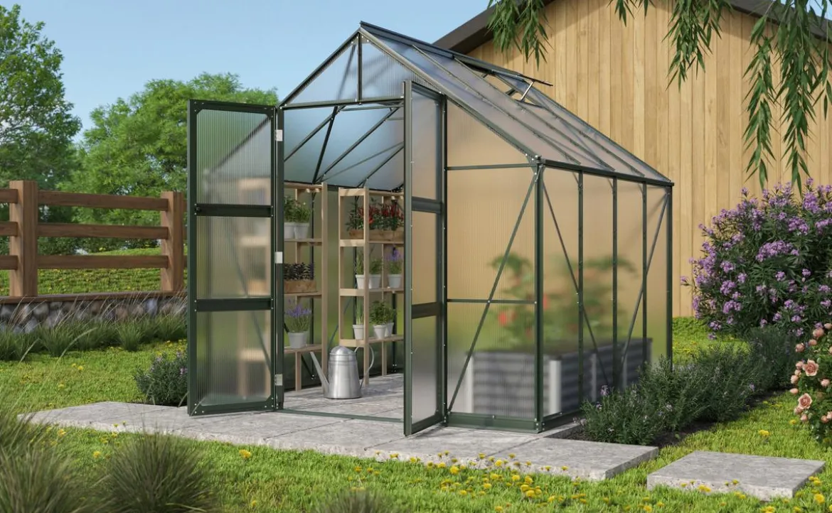 Vitavia Gewächshaus Orbit 6700, HKP, inkl. Stahlfundamentrahmen