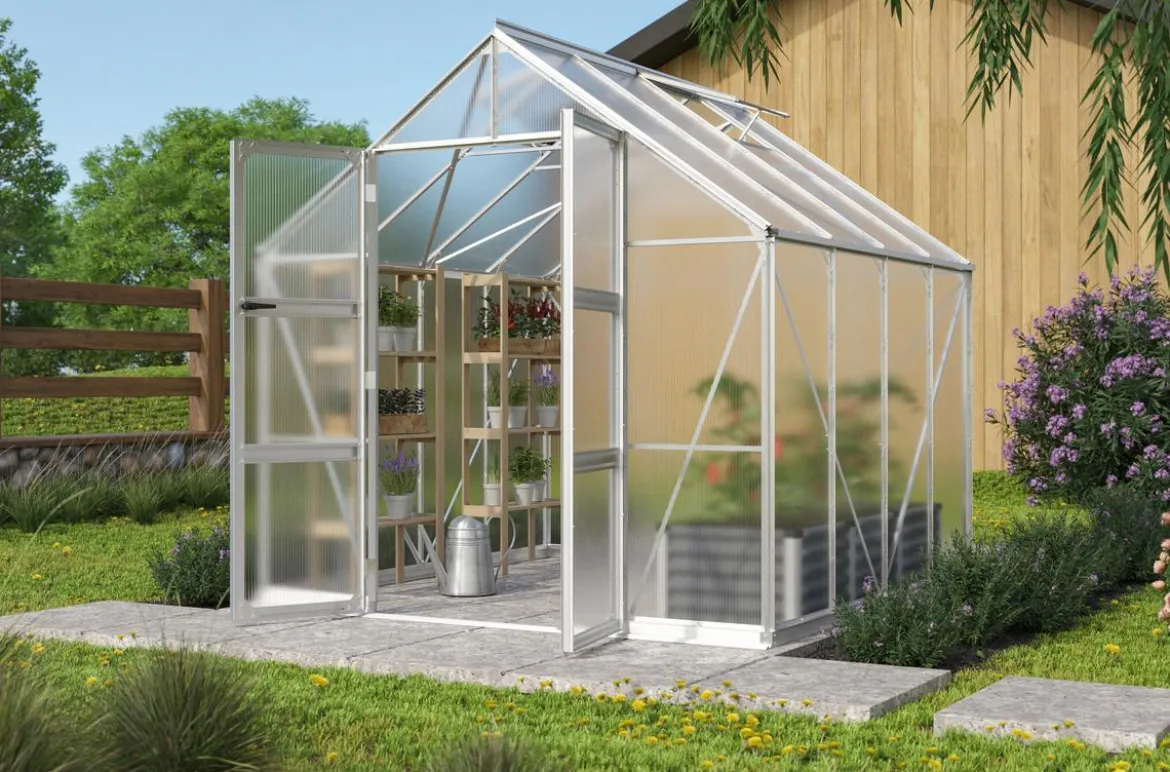 Vitavia Gewächshaus Orbit 6700, HKP, inkl. Stahlfundamentrahmen