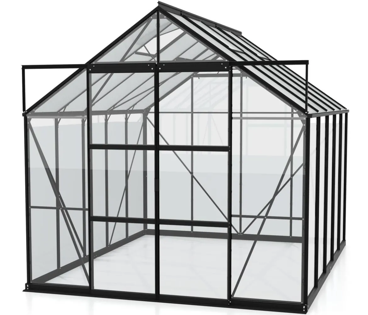 Vitavia Gewächshaus Phönix 8300 ESG/HKP, inkl. Stahlfundamentrahmen, ca. B257/H254/T324 cm