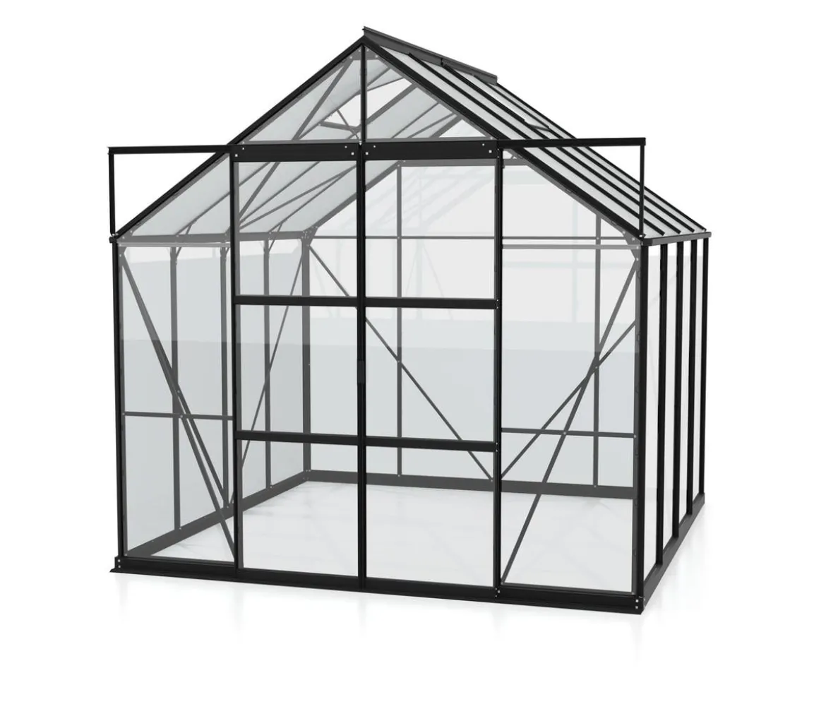 Vitavia Gewächshaus Phönix 6700 ESG/HKP, inkl. Stahlfundamentrahmen, ca. B257/H254/T261 cm