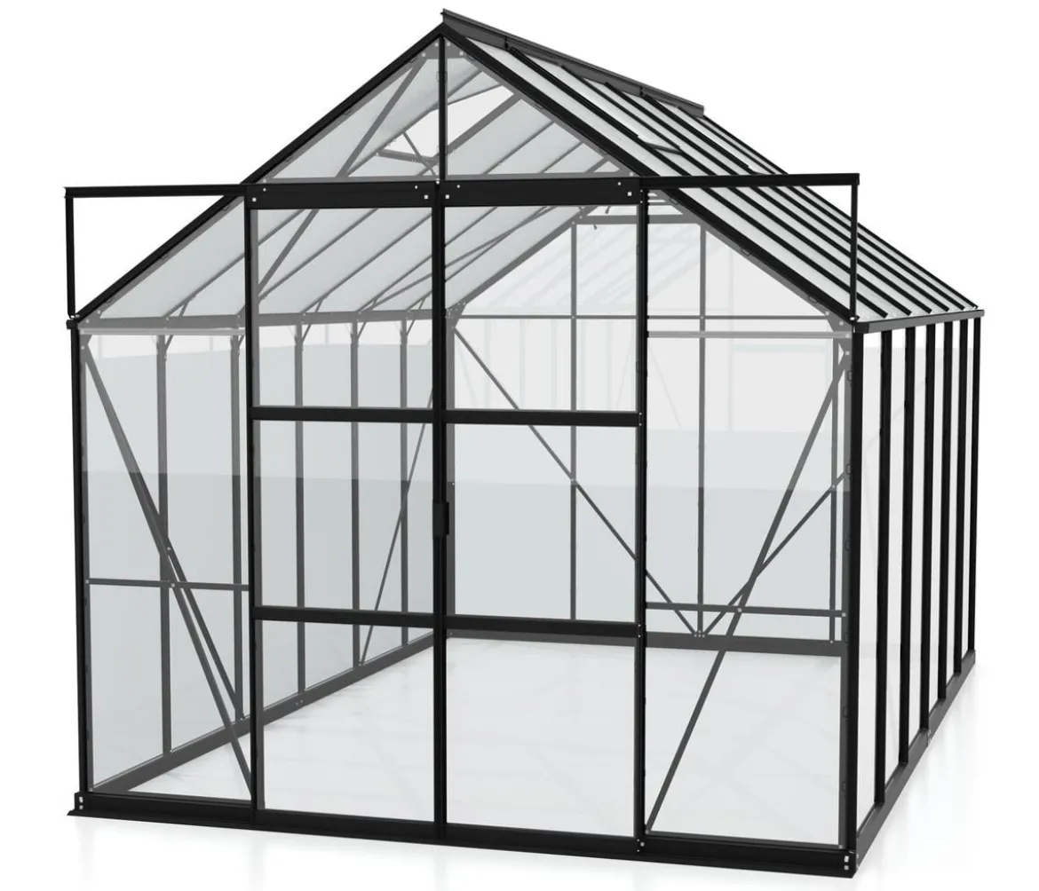 Vitavia Gewächshaus Phönix 9900 ESG/HKP, inkl. Stahlfundamentrahmen, ca. B257/H254/T386 cm