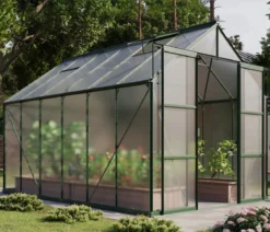 Vitavia Gewächshaus Phönix 9900 HKP, inkl. Stahlfundamentrahmen, ca. B257/H254/T386 cm
