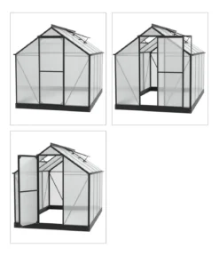 Vitavia Gewächshaus Pluto 6000 HKP, inkl. Stahlfundamentrahmen, ca. B198/H208/T304 cm