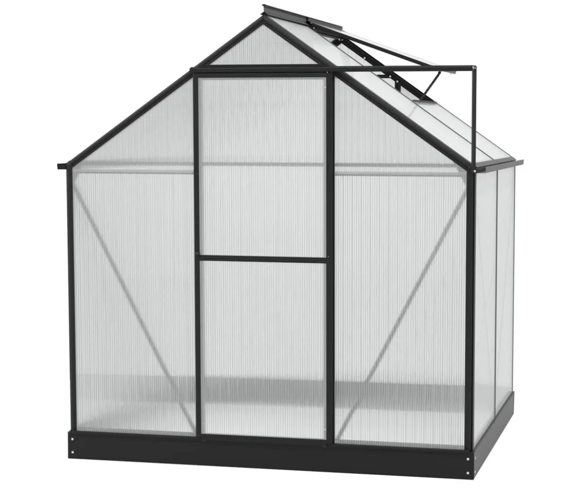 Vitavia Gewächshaus Pluto 3100 HKP, inkl. Stahlfundamentrahmen, ca. B198/H208/T155 cm