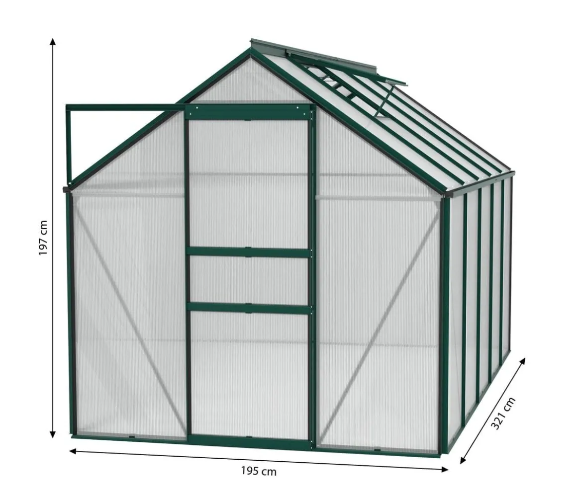 Vitavia Gewächshaus Pollux 6200 HKP, ca. B195/H197/T321 cm