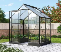 Vitavia Gewächshaus Pontos 2500, ESG/HKP, inkl. Stahlfundamentrahmen