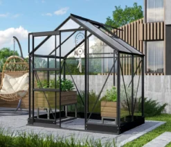 Vitavia Gewächshaus Pontos 2500, ESG/HKP, inkl. Stahlfundamentrahmen
