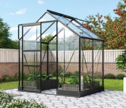 Vitavia Gewächshaus Pontos 2500, ESG, inkl. Stahlfundamentrahmen, ca. B195/H207/T137 cm