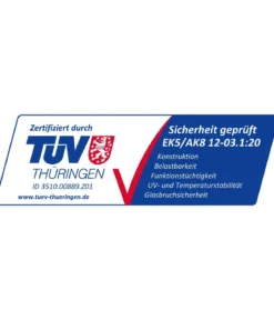 Vitavia Gewächshaus Pontos 5000, ESG 3 mm/HKP 6 mm, inkl. Stahlundamentrahmen, ca. B195/H207/T261 cm