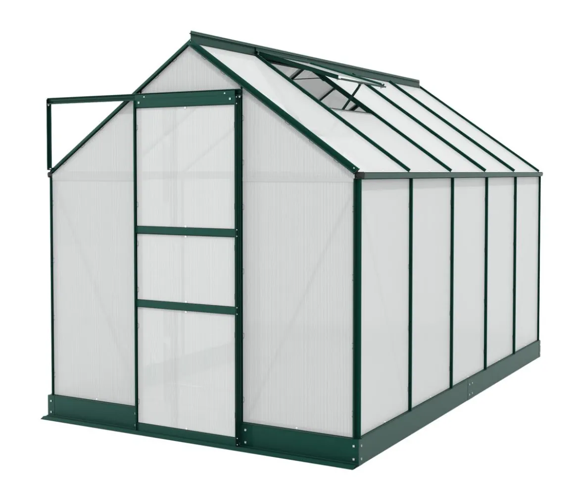 Vitavia Gewächshaus Pontos 6200 HKP 4 mm, inkl. Stahlfundamentrahmen, ca. B195/H207/T324 cm