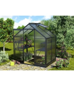 Vitavia Gewächshaus Pontos 2500 HKP, inkl. Stahlfundamentrahmen, ca. B195/H207/T137 cm