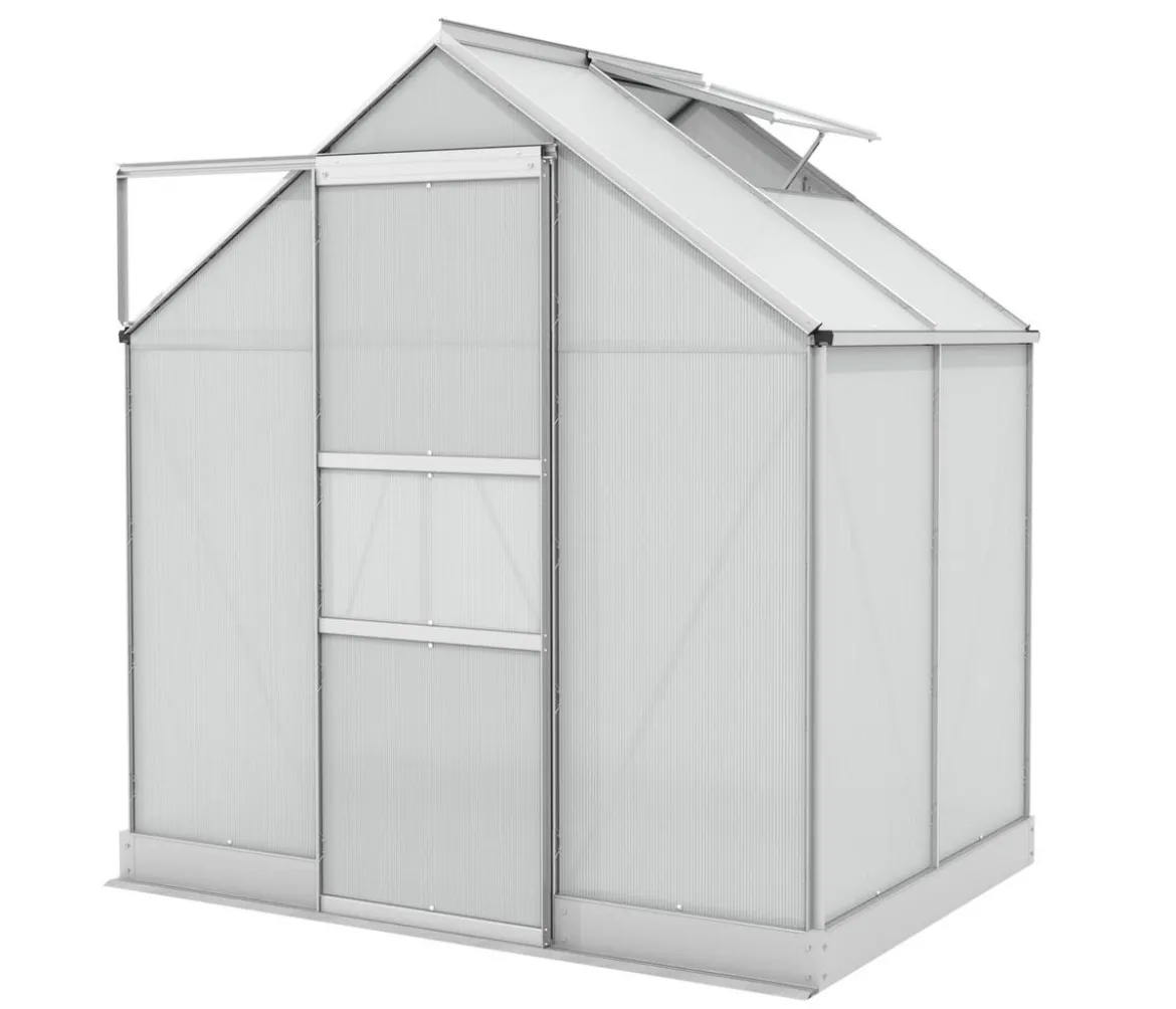 Vitavia Gewächshaus Pontos 2500 HKP, inkl. Stahlfundamentrahmen, ca. B195/H207/T137 cm