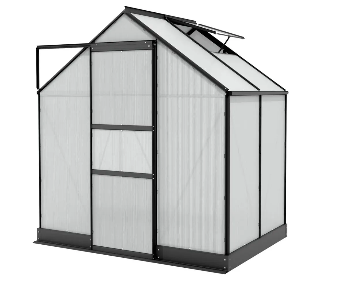 Vitavia Gewächshaus Pontos 2500 HKP, inkl. Stahlfundamentrahmen, ca. B195/H207/T137 cm