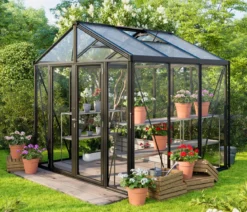 Vitavia Gewächshaus Poseidon 6200 ESG/HKP, ca. B258/H250/T242 cm