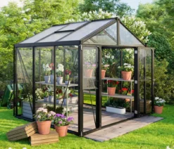 Vitavia Gewächshaus Poseidon 6200 ESG/HKP, ca. B258/H250/T242 cm