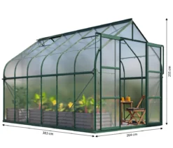Vitavia Gewächshaus Saturn 9900 HKP, inkl. Stahlfundamentrahmen, ca. B264/H255/T383 cm