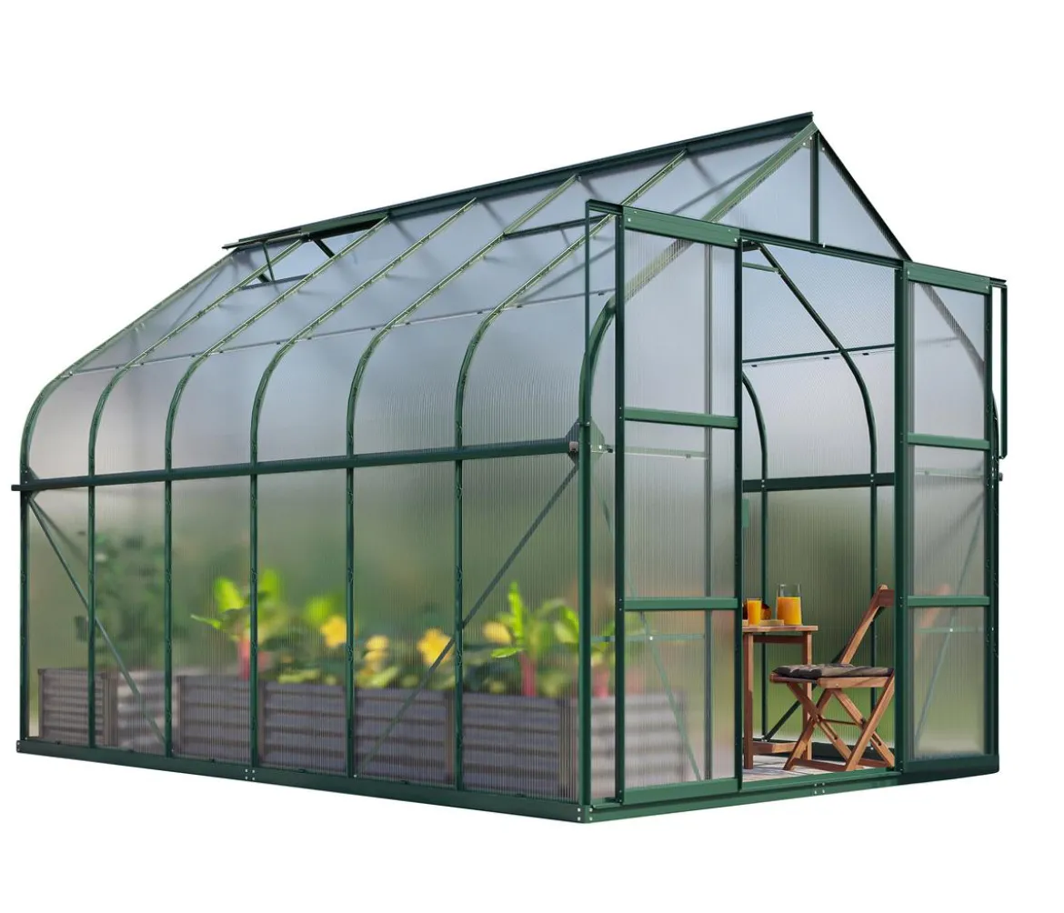 Vitavia Gewächshaus Saturn 9900 HKP, inkl. Stahlfundamentrahmen, ca. B264/H255/T383 cm