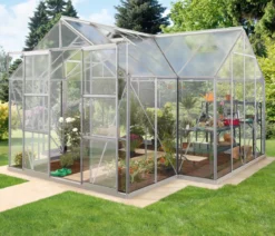 Vitavia Gewächshaus Sirius ESG, inkl. Stahlfundamentrahmen, ca. B383/H254/T383 cm