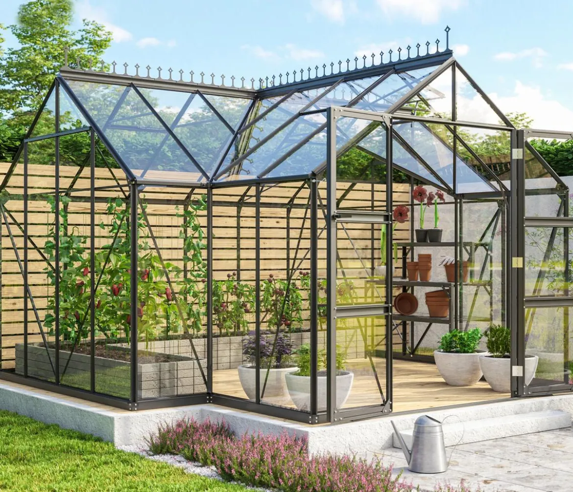 Vitavia Gewächshaus Stellar, ESG, inkl. Stahlfundamentrahmen