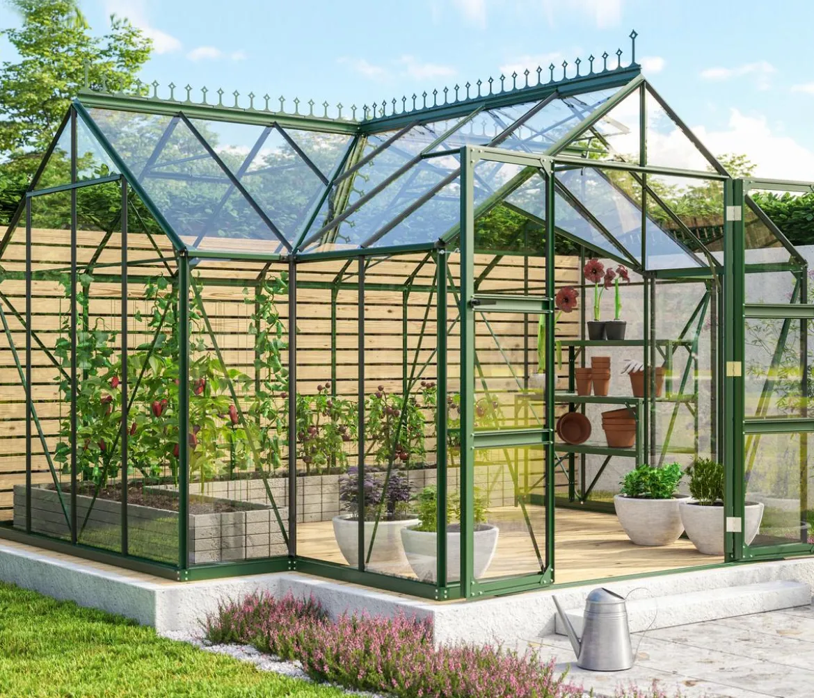 Vitavia Gewächshaus Stellar, ESG, inkl. Stahlfundamentrahmen