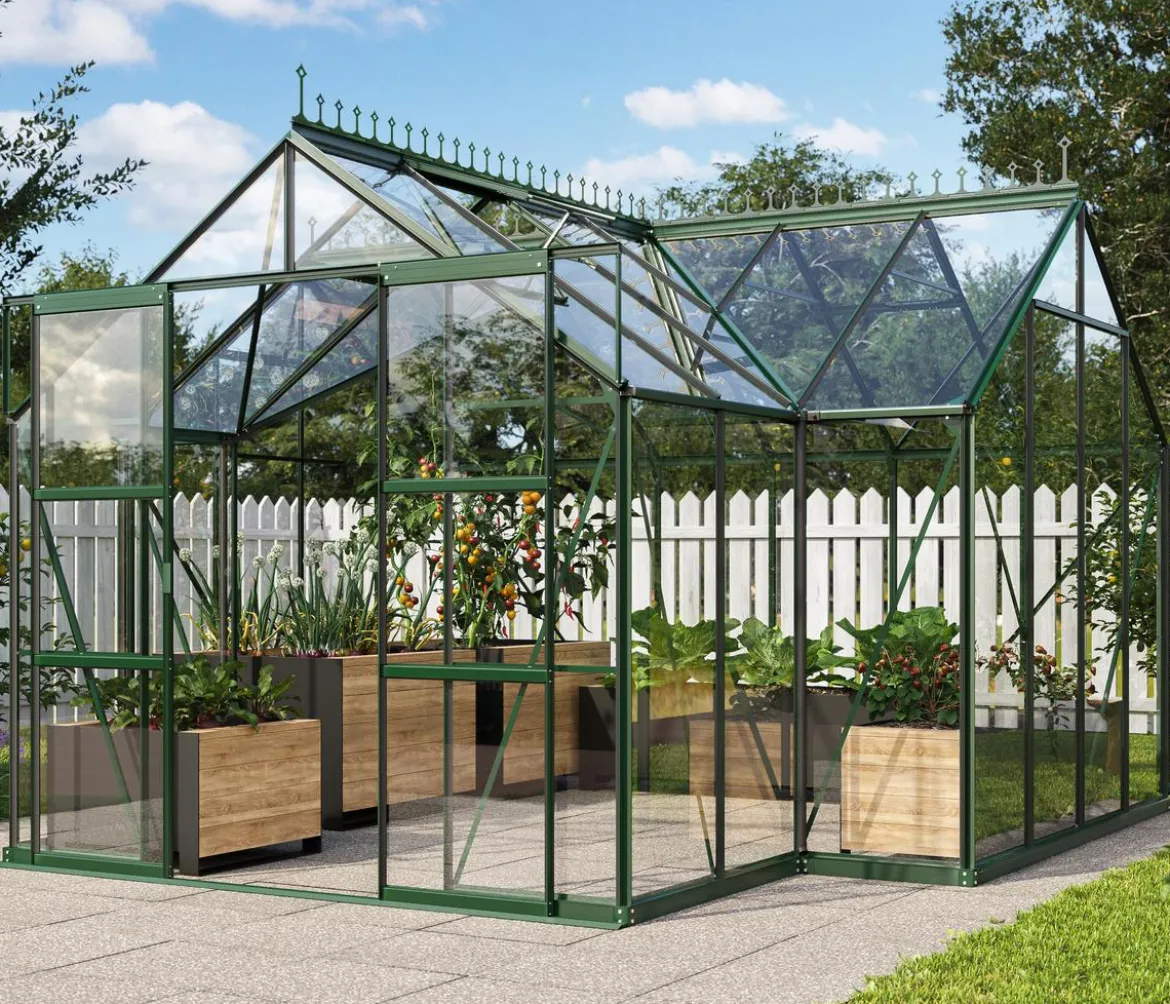 Vitavia Orangerie Minerva ESG, inkl. Stahlfundamentrahmen, ca. B383/H254/T383 cm