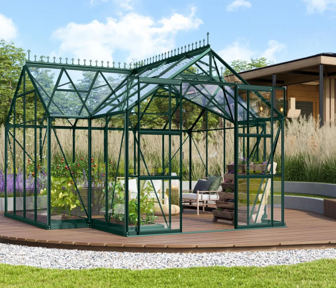 Vitavia Orangerie Minerva ESG, inkl. Stahlfundamentrahmen, ca. B383/H254/T383 cm