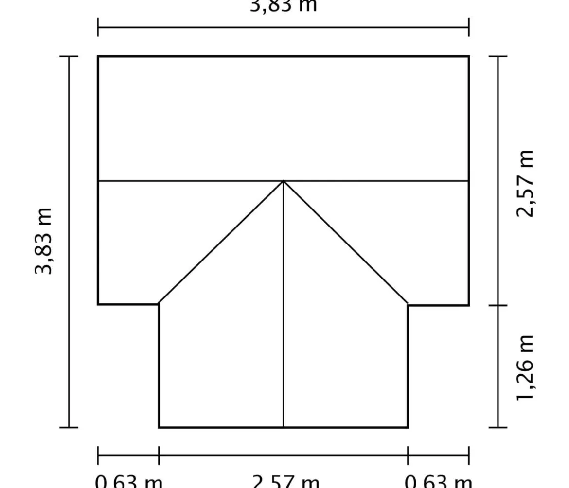 Vitavia Orangerie Minerva ESG, inkl. Stahlfundamentrahmen, ca. B383/H254/T383 cm