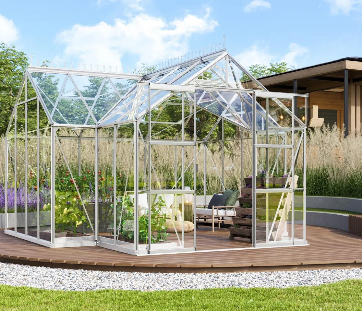 Vitavia Orangerie Minerva ESG, inkl. Stahlfundamentrahmen, ca. B383/H254/T383 cm