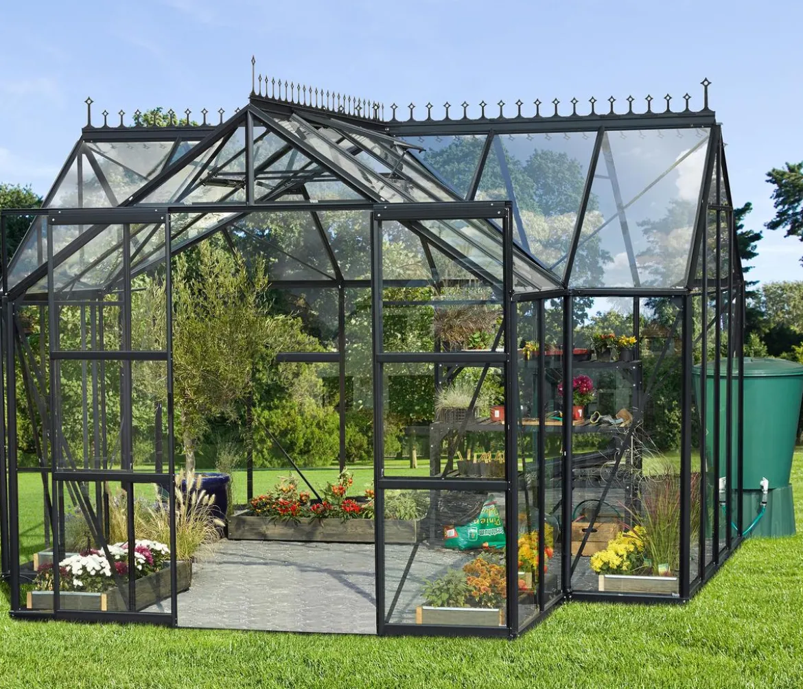 Vitavia Orangerie Minerva ESG, inkl. Stahlfundamentrahmen, ca. B383/H254/T383 cm