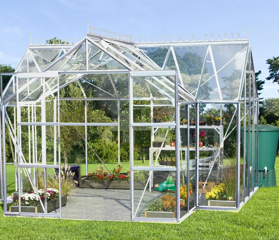 Vitavia Orangerie Minerva ESG, inkl. Stahlfundamentrahmen, ca. B383/H254/T383 cm