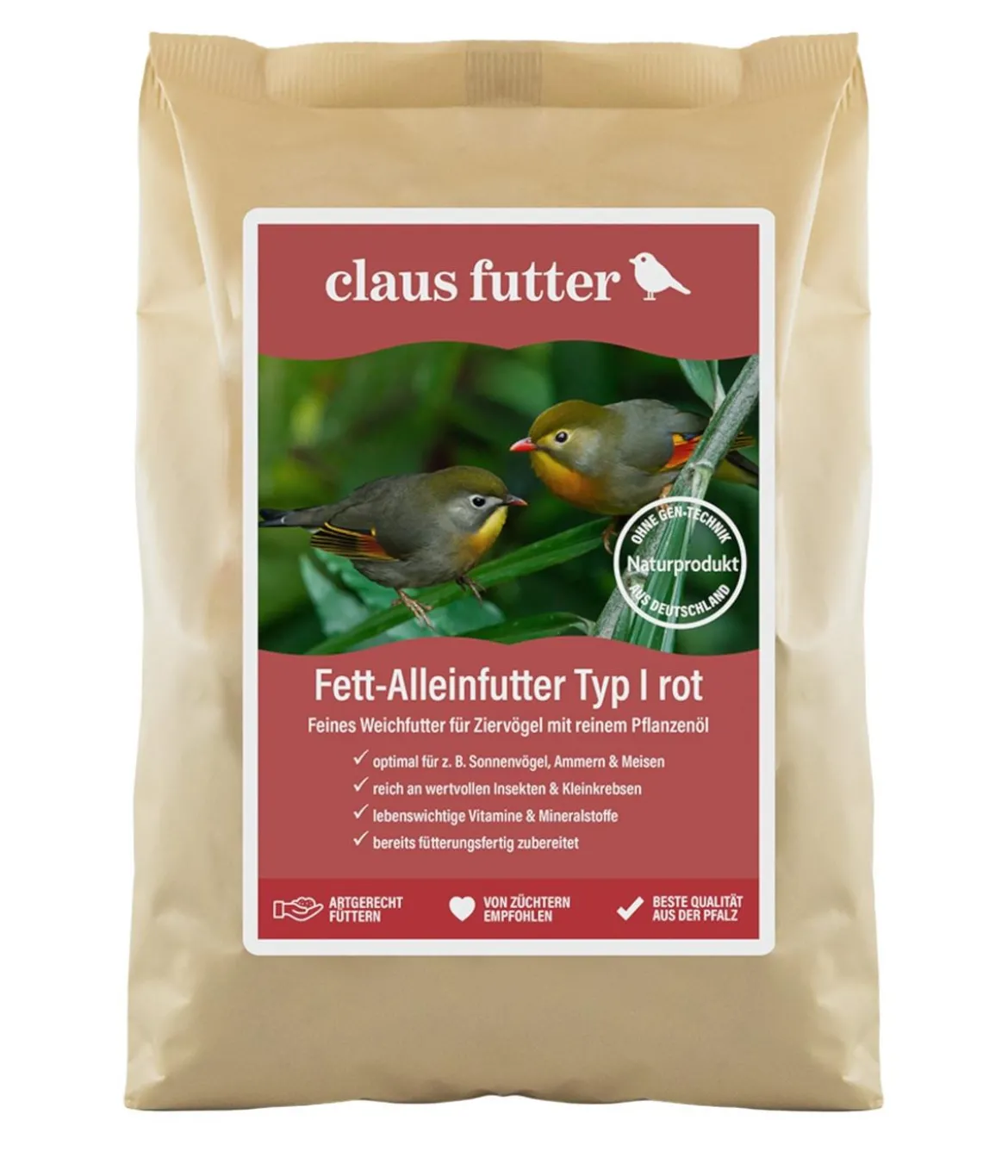 Vogelfutter Claus Fett-Alleinfutter Type I, 500 g