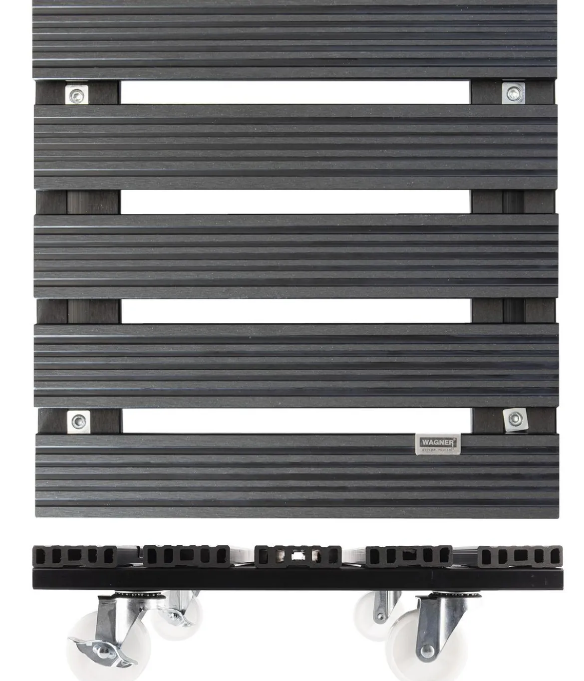 Wagner WPC-Pflanzenroller, anthrazit, ca. B38/H11/T38 cm