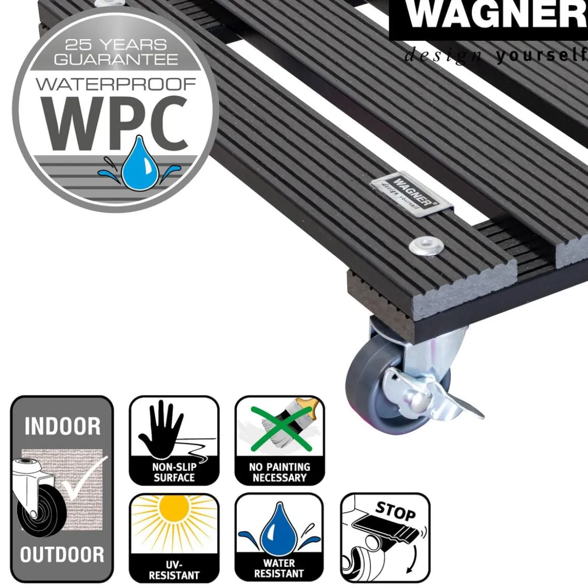 Wagner WPC-Pflanzroller, ca. B29/H7/T29 cm