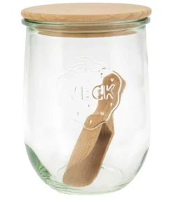 WECK® Tulpenglas, inkl. Holzdeckel und Schäufelchen, 1062 ml