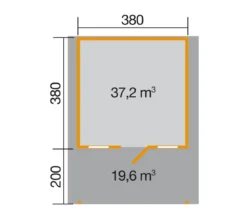 Weekendhaus 138 Gr. 2, ca. B450/H299/T594 cm