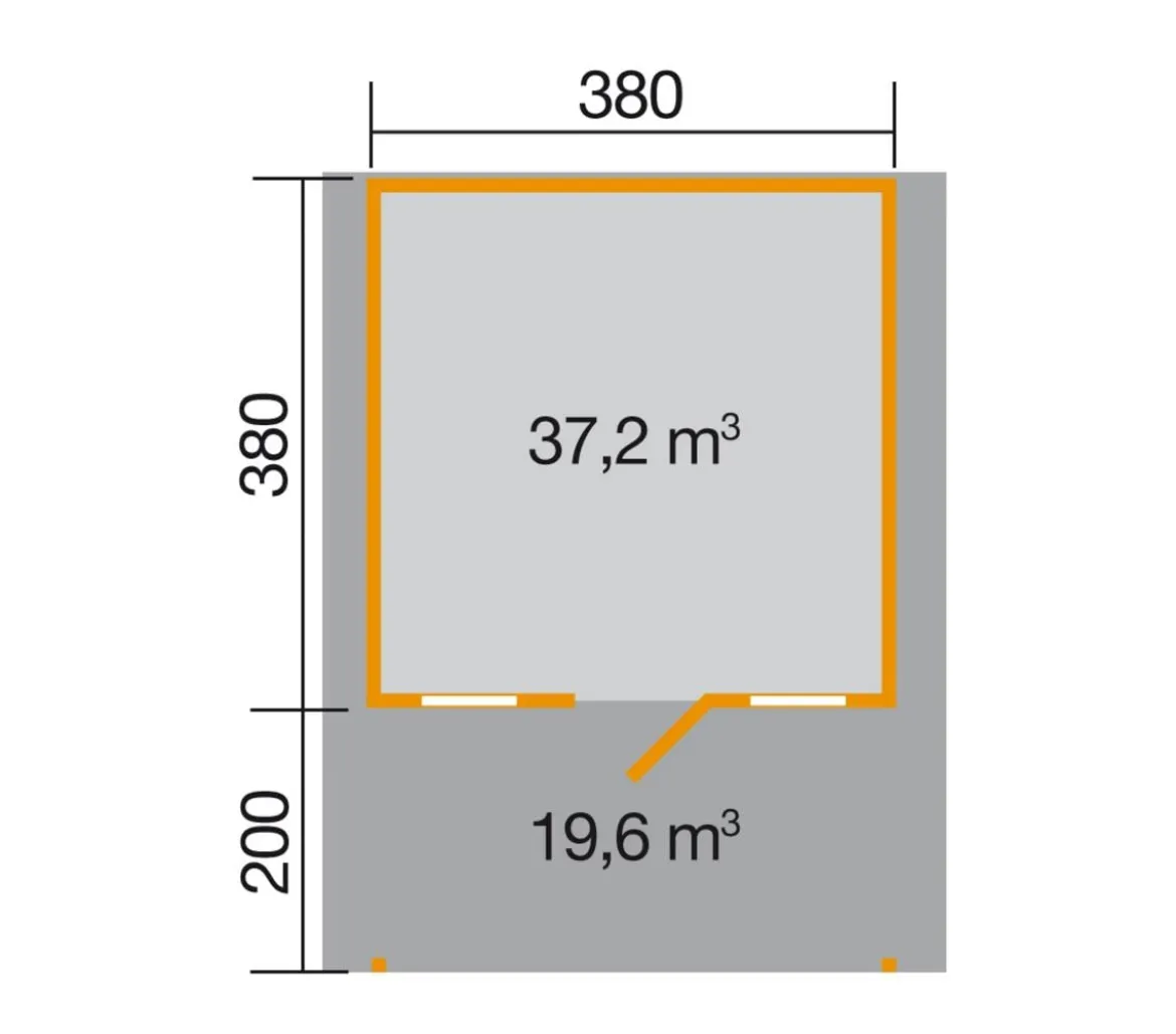 Weekendhaus 138 Gr. 2, ca. B450/H299/T594 cm