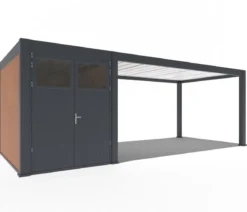 Weide Carport Alu/Stahl, ca. B720/H255/T300 cm