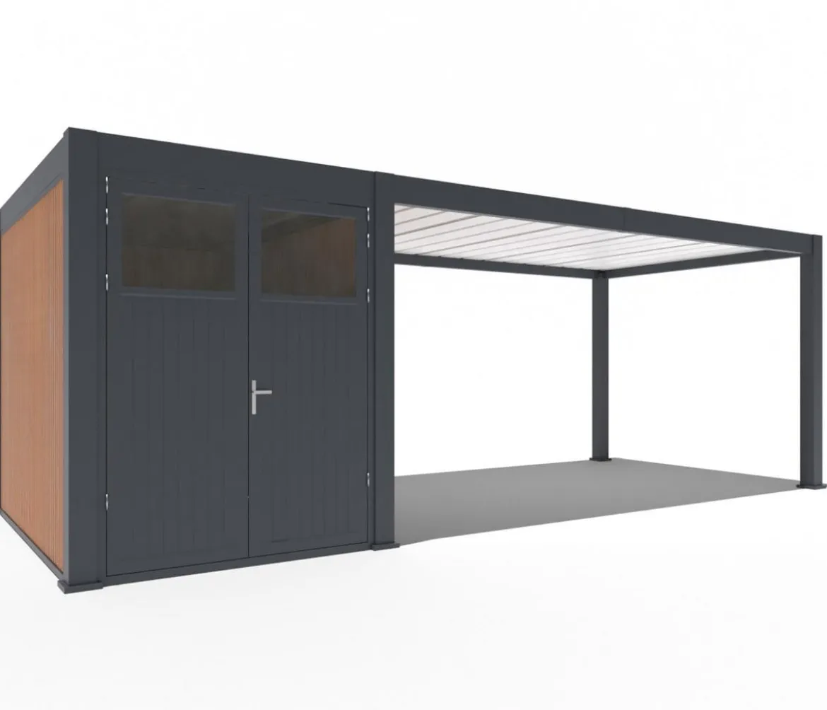 Weide Carport Alu/Stahl, ca. B720/H255/T300 cm